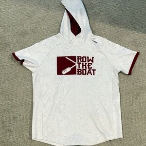 White and Red 'Row the Boat' Hoodie